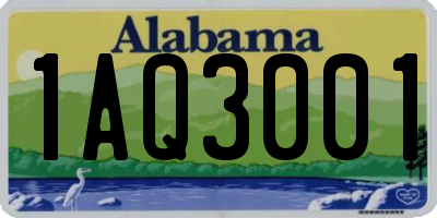 AL license plate 1AQ3001