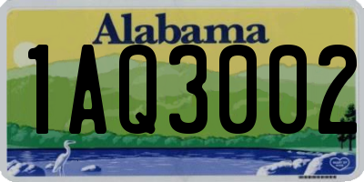 AL license plate 1AQ3002