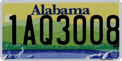 AL license plate 1AQ3008