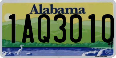 AL license plate 1AQ3010