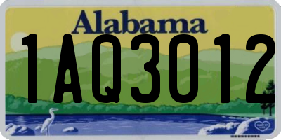 AL license plate 1AQ3012