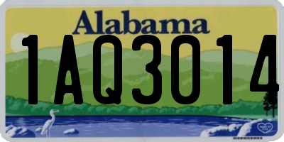 AL license plate 1AQ3014