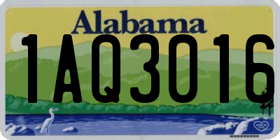 AL license plate 1AQ3016