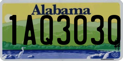 AL license plate 1AQ3030
