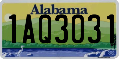 AL license plate 1AQ3031