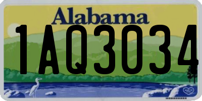 AL license plate 1AQ3034