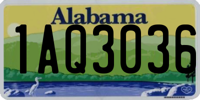 AL license plate 1AQ3036