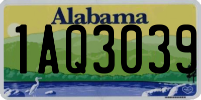 AL license plate 1AQ3039