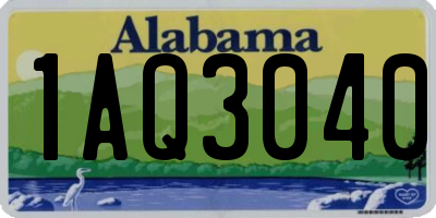 AL license plate 1AQ3040