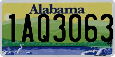 AL license plate 1AQ3063