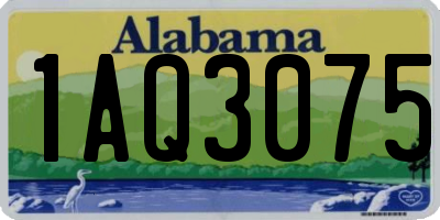 AL license plate 1AQ3075
