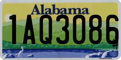 AL license plate 1AQ3086