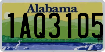 AL license plate 1AQ3105