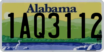 AL license plate 1AQ3112