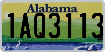 AL license plate 1AQ3113