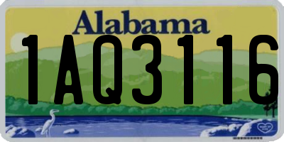 AL license plate 1AQ3116