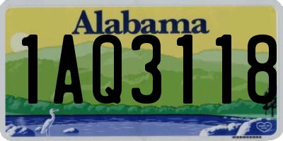 AL license plate 1AQ3118