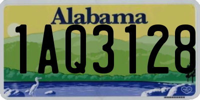 AL license plate 1AQ3128