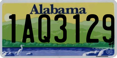 AL license plate 1AQ3129