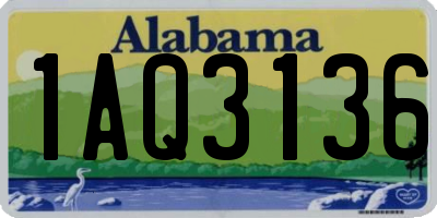 AL license plate 1AQ3136