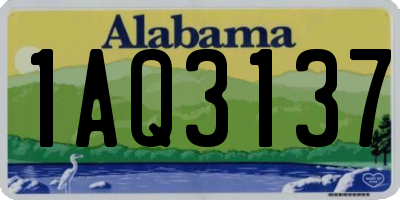 AL license plate 1AQ3137