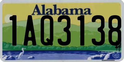 AL license plate 1AQ3138