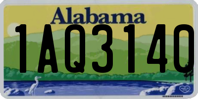AL license plate 1AQ3140