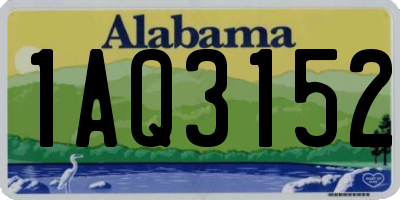 AL license plate 1AQ3152