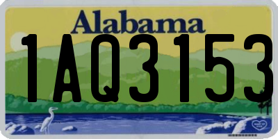 AL license plate 1AQ3153
