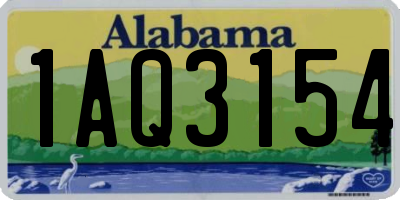 AL license plate 1AQ3154
