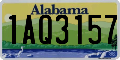 AL license plate 1AQ3157