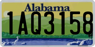 AL license plate 1AQ3158