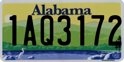 AL license plate 1AQ3172