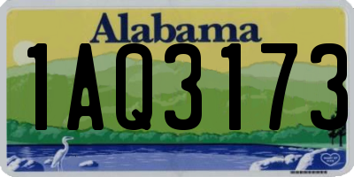 AL license plate 1AQ3173