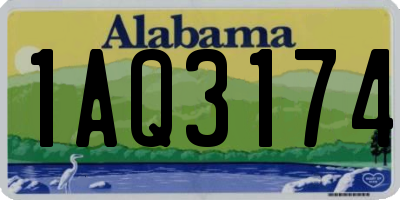 AL license plate 1AQ3174