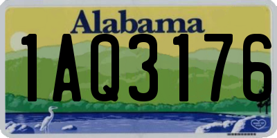 AL license plate 1AQ3176