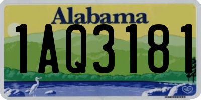 AL license plate 1AQ3181