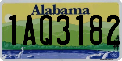 AL license plate 1AQ3182