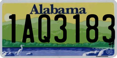 AL license plate 1AQ3183