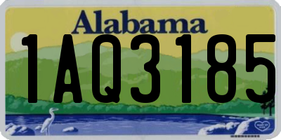 AL license plate 1AQ3185