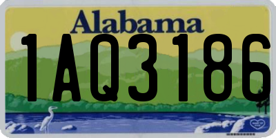 AL license plate 1AQ3186