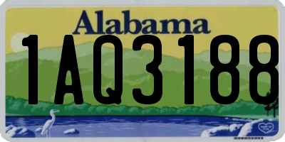 AL license plate 1AQ3188
