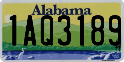 AL license plate 1AQ3189