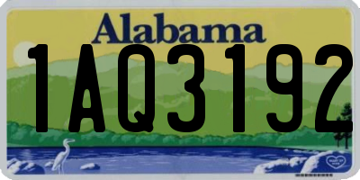 AL license plate 1AQ3192