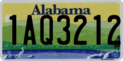 AL license plate 1AQ3212