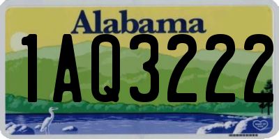 AL license plate 1AQ3222
