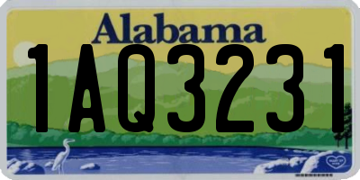 AL license plate 1AQ3231