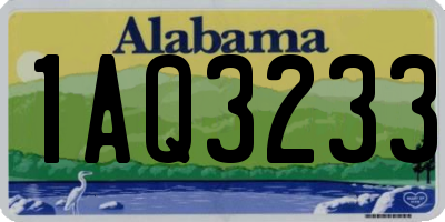 AL license plate 1AQ3233