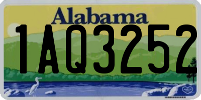 AL license plate 1AQ3252