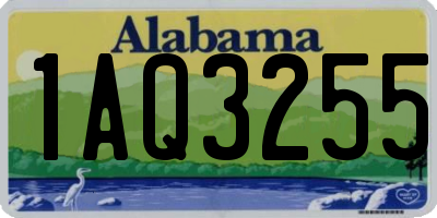 AL license plate 1AQ3255